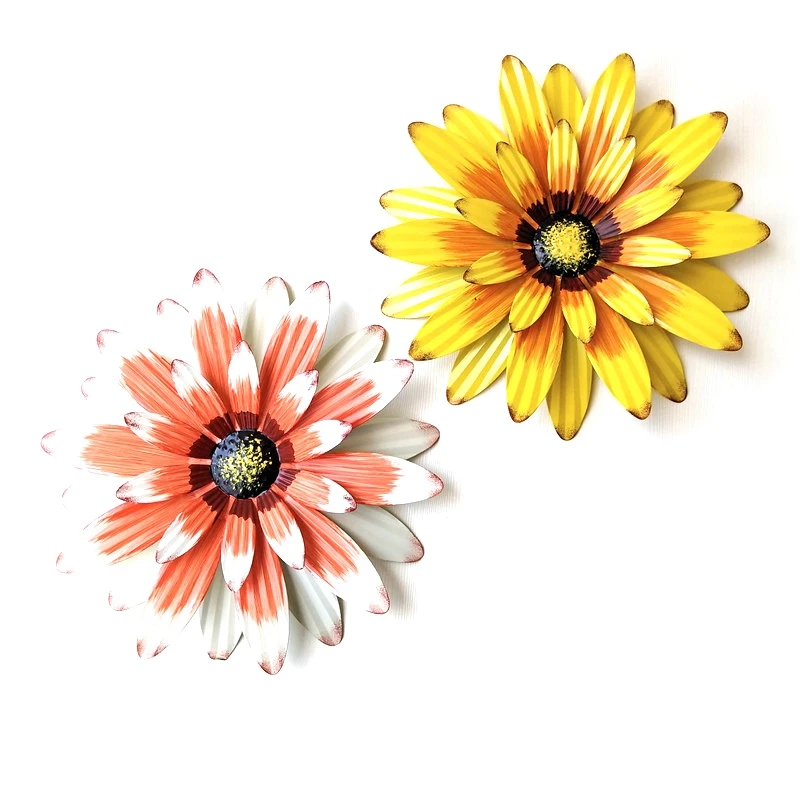 

2 Pack Flowers Wall Art Inspirational Daisy Wall Decor Sunflower Hanging For Indoor Outdoor Home Bedroom Living Room