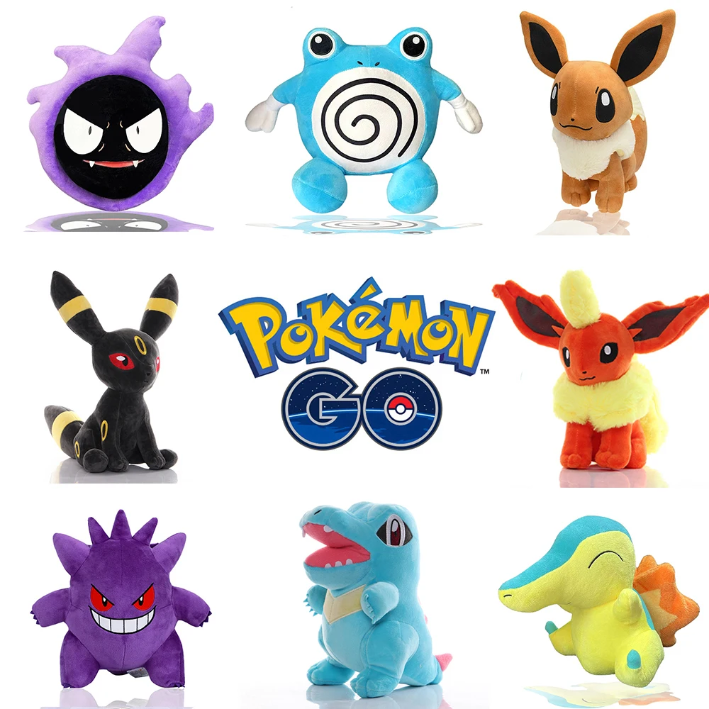 

25-35 см Милая Гастли гангар Кукла мультфильм Eevee Umbreon Покемон Плюшевая Игрушка Аниме драгонит Chikorita Plushie детские подарки на день рождения