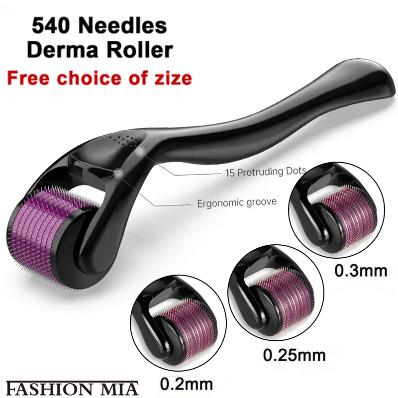 Титановый ролик для дермы DRS 540 с микроиглами роста волос борода ухода за кожей