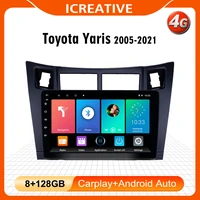 for toyota yaris 2005 2012 2 din 4g carplay car stereo multimedia video player android navigation gps wifi fm head unit