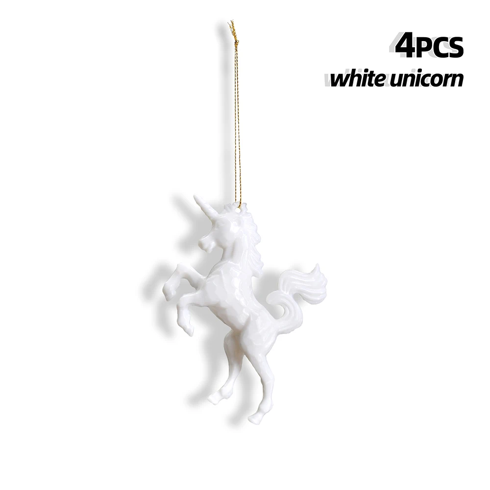 

Рождественские украшения единороги 4 шт.