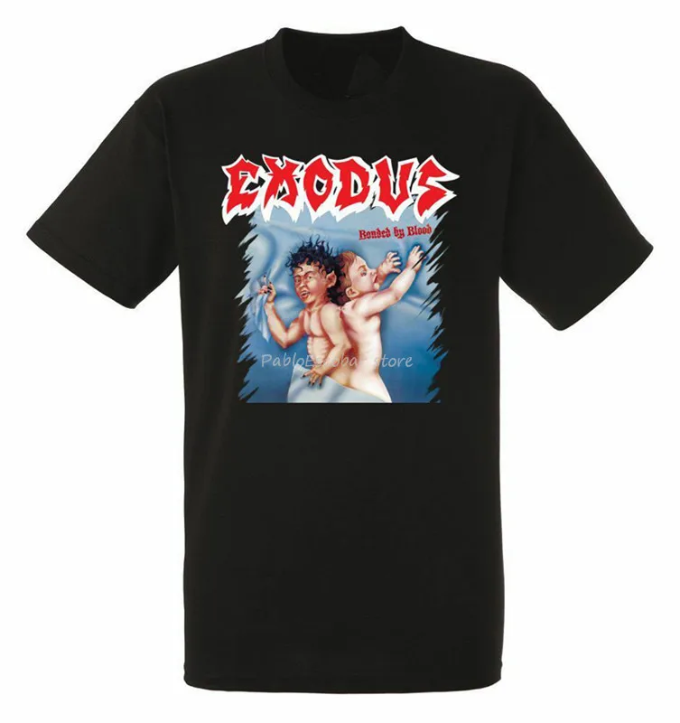 

Exodus Bonded By Blood Mens Black Rock T-Shirt New Sizes S-Xxxl Street Tee Shirt men brand tshirt summer top tees