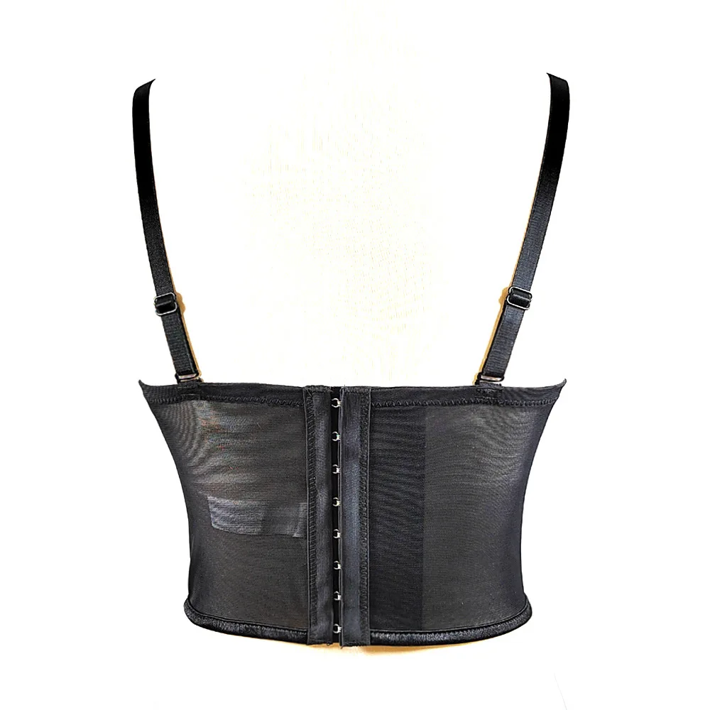 Женский укороченный топ Cupnaya с блестками бюстгальтер подкладкой корсет пуш-ап