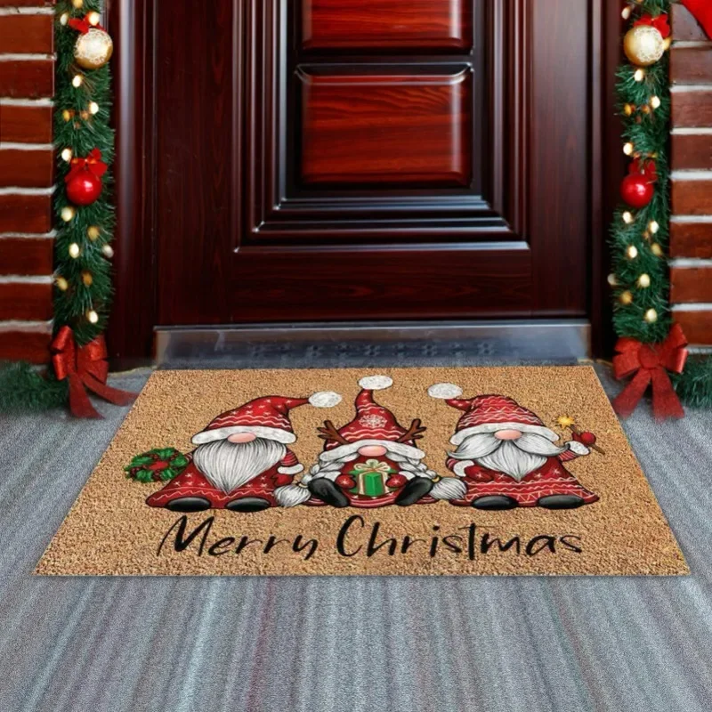 

Christmas Welcome Gnome Doormat Front Porch Rugs Welcome Mat Christmas Gnome Door Mat Indoor Outdoor Doormats Entrance Carpet