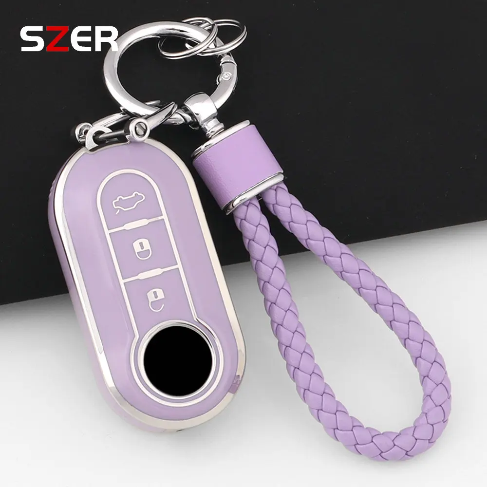 

Модный Чехол Для Автомобильного Ключа Из ТПУ Для Fiat 500 Ducato Panda 500L Punto Lancia Musa - Автомобильный Аксес