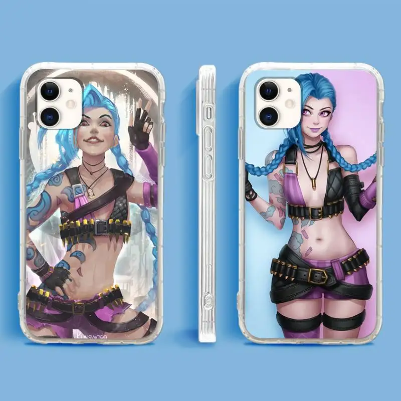 

Game LOL Jinx Phone Case For Iphone SE 2020 6 6s 7 8 plus X Xr XS 11 12 13 Mini Pro Max Fundas Cover