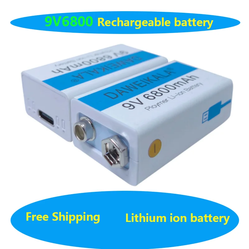 

Литий-ионная аккумуляторная батарея, 9 В, 6800 мАч