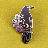 raven goth witchy bookish six of crows pin