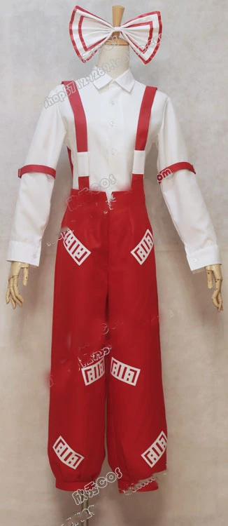 

Anime TouHou Project Fujiwara no Mokou Cosplay Costume Full Set Jumpsuits shirt outfit for Halloween Carnival Party Costumes