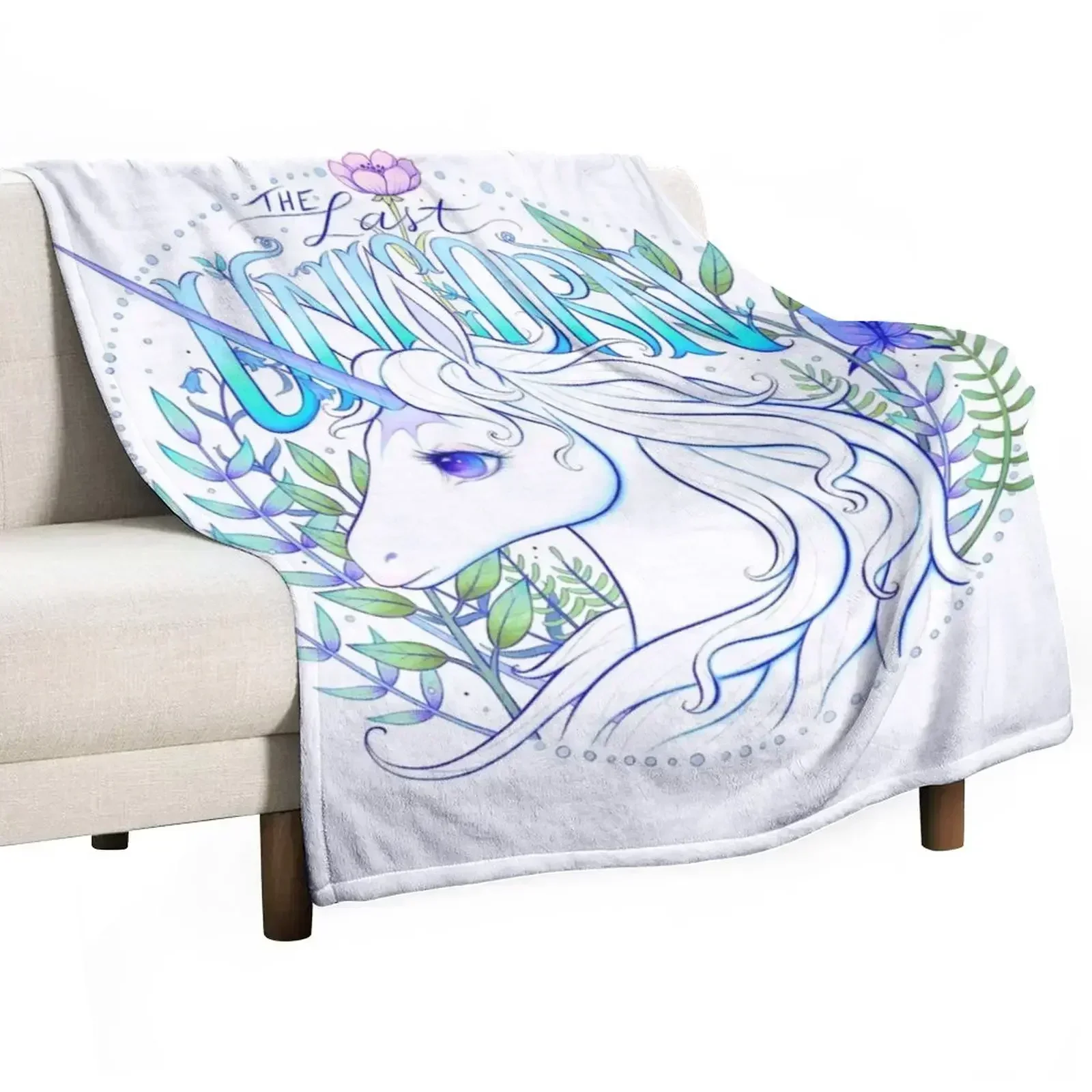 Одеяло Последний Единорог Меховые мягкие одеяла для кроватей