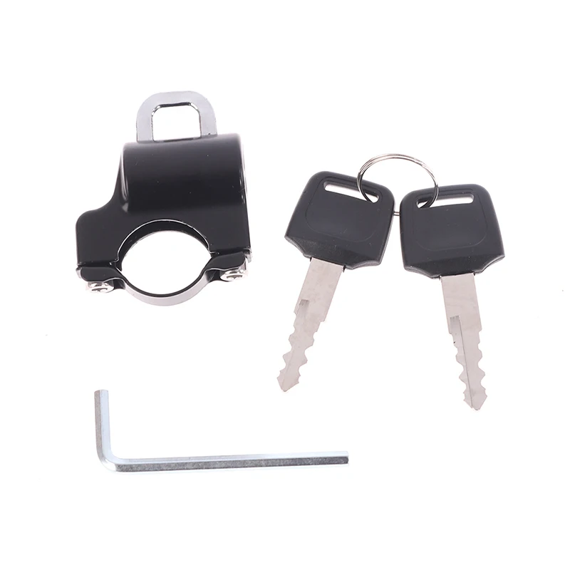 1set Anti-theft Helmet Lock Security For 7/8'' Handlebar Fit Honda Yamaha Kawasaki Suzuki Victory Motorcycle DIrt Bike - купить по