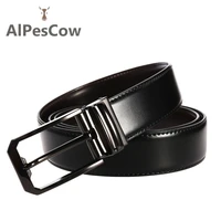 high quality genuine leather jeans belt for men 100 alps cowhide pin buckle belts designer male luxury leisure casual waistband