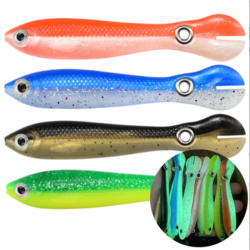 5 ярких мягких рыболовных приманок 7 см 10 воблер приманка с хвостом силиконовые