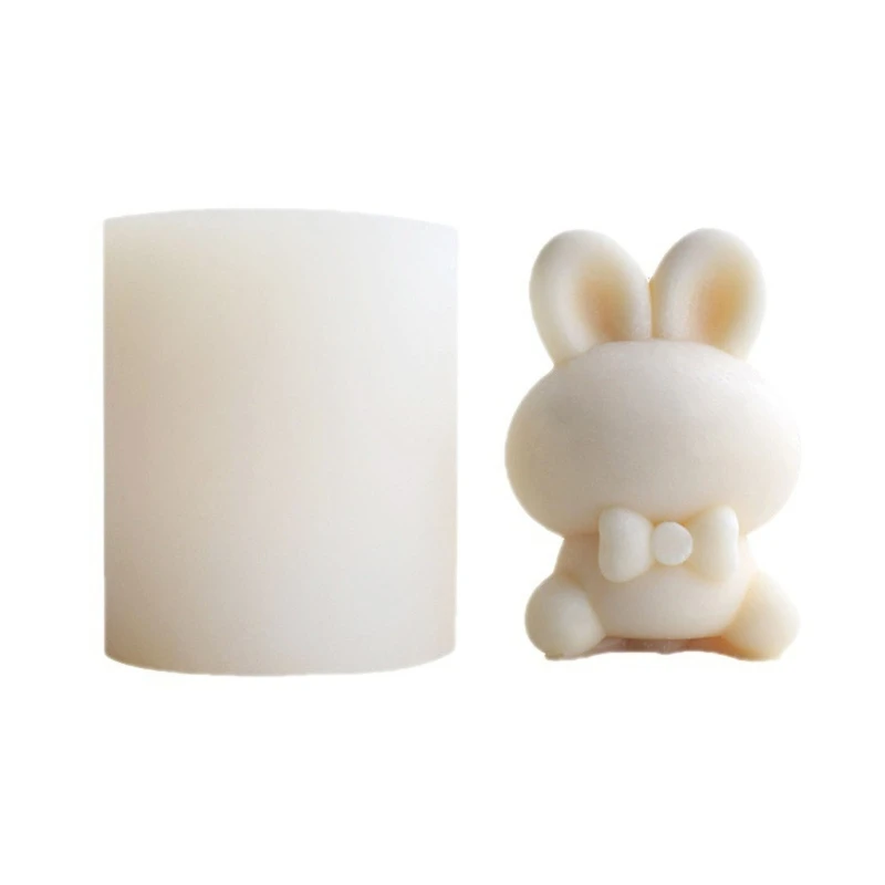 

3D Bunny Candle Silicone Mold Easter Resin Casting Mould for DIY Candle Making Clay Craft Plaster Home Decoration