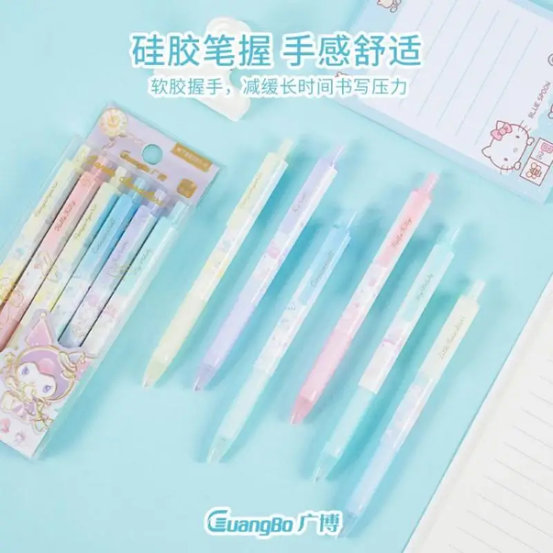 Канцтовары Sanrio черная Желейная ручка аксессуары Hello Kitty Cinnamoroll мультяшный пресс