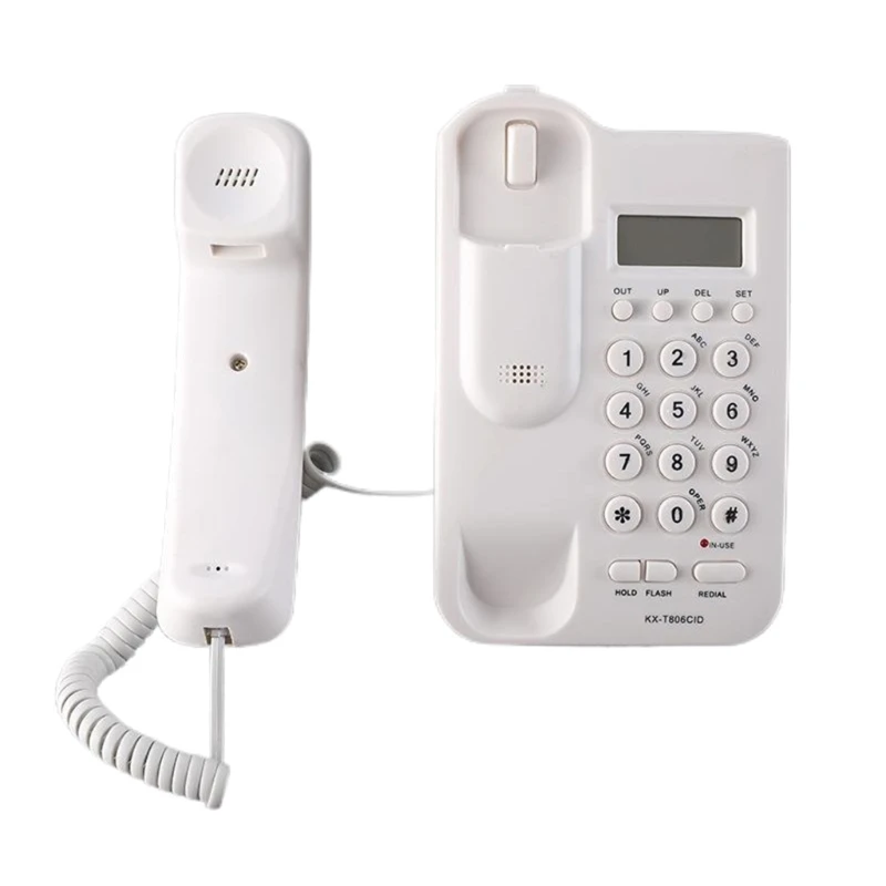 63HD Wired Telephone with Caller ID Display Fixed Telephone for Home Office Desktop