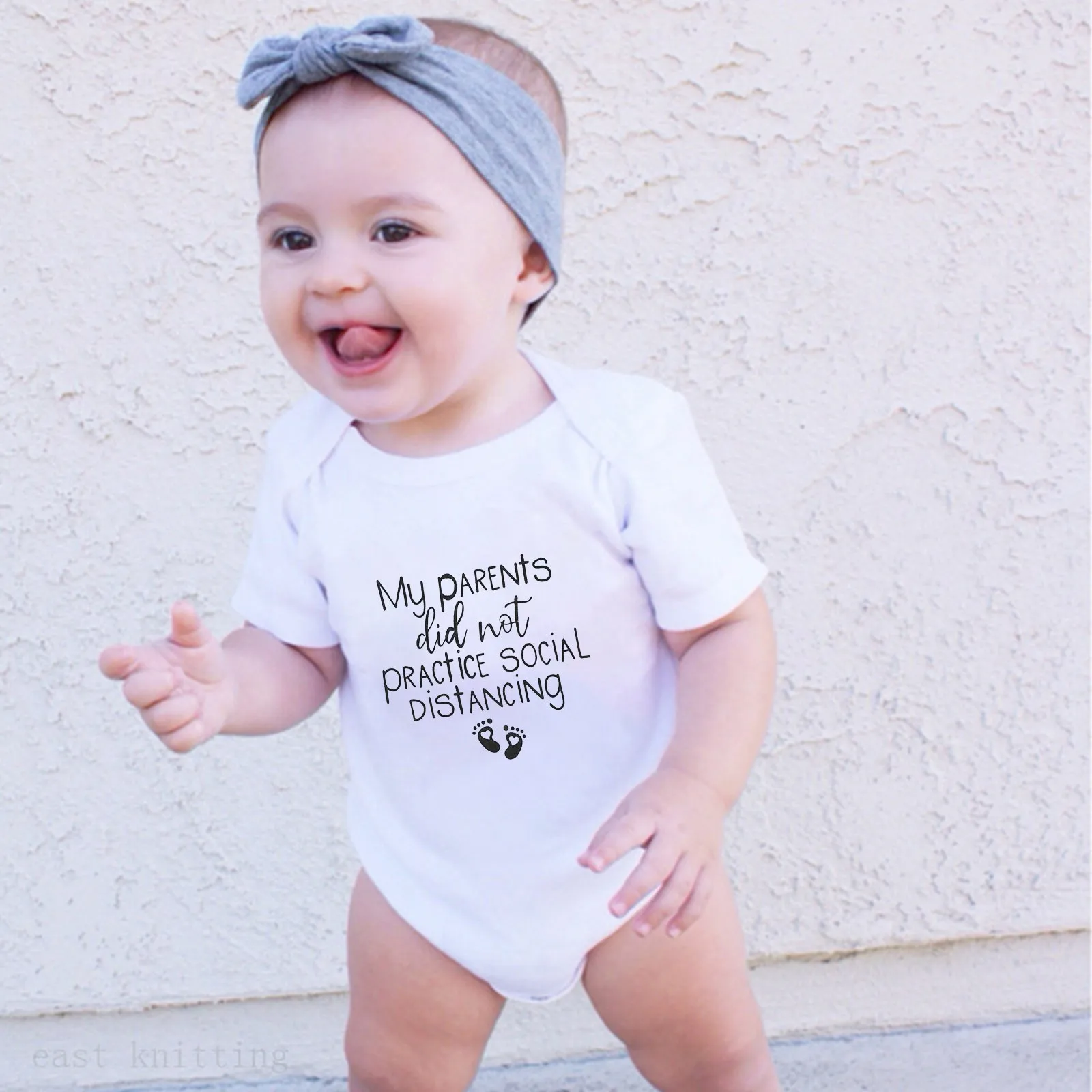 

1-24M Toddler Romper Unisex Baby Boy Girl Clothes Funny Letter Print Jumpsuit Summer Cotton Short Sleeve Newborn Infant Outfits