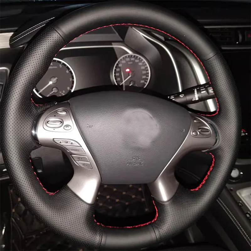 Для Infiniti M30 M35 M37 M56 M30d M35h 2010-2021, черная кожа, аксессуары для автомобиля