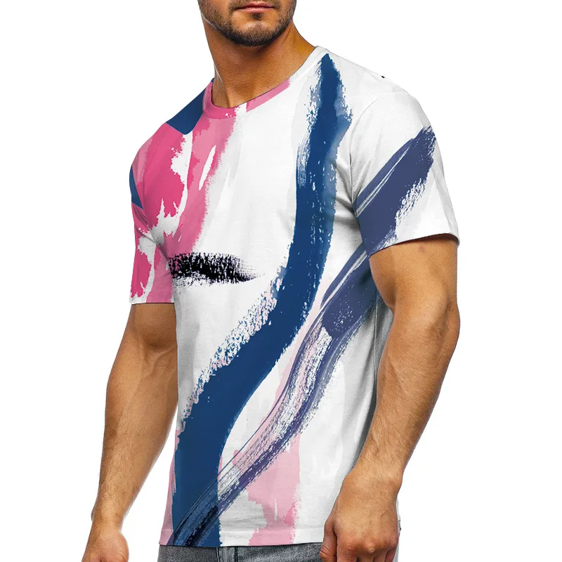 

2022 men's printed short sleeve round neck T-shirt set