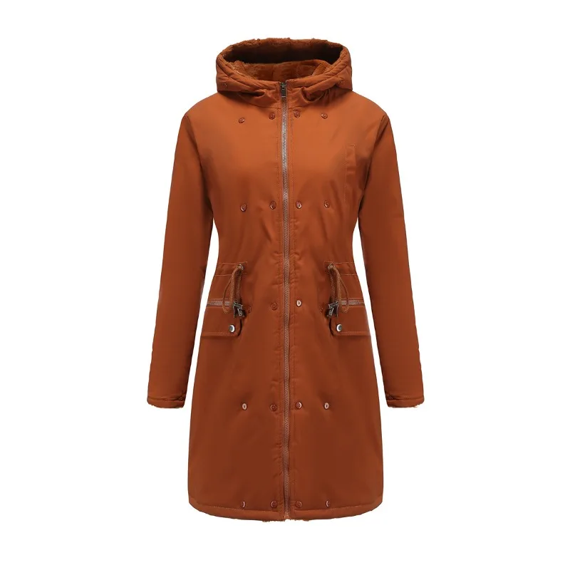 Women's autumn and winter velvet cotton-padded clothes women's removable fur collar warm pie overcome