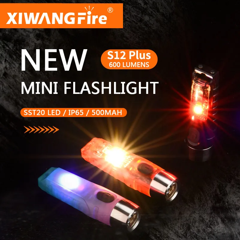 

New Mini Flashlight Strong Distant Luminous Working Lamp Portable LED Torch 600LM TYPE-C USB Rechargeable with Magnetic Tail