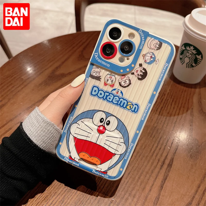 

Bandai Cartoon Anime Doraemon Tie rod bracket Silicon Phone Case For iPhone XR Xs Max 8 Plus 11 12 13 Mini 13 Pro Max Cover