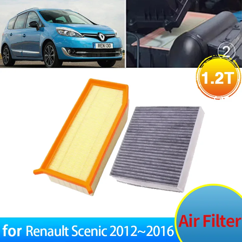 Автоматический воздушный фильтр 1 2 т для Renault Scenic 3 III 2016 ~ 2012 2013 2014 2015 аксессуары