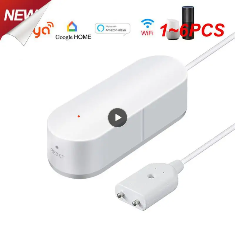 

Датчик утечки воды Tuya, умный детектор утечки воды с голосовым управлением, 1-6 шт.