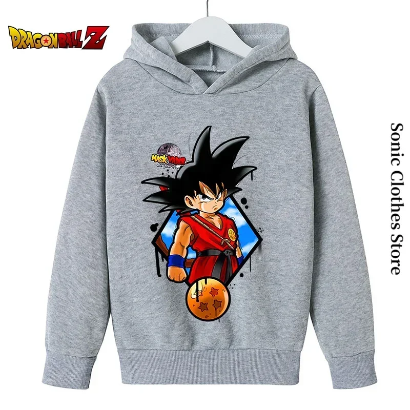 Dragon Ball Z Goku осенне-зимние толстовки для мальчиков и девочек детские с героями