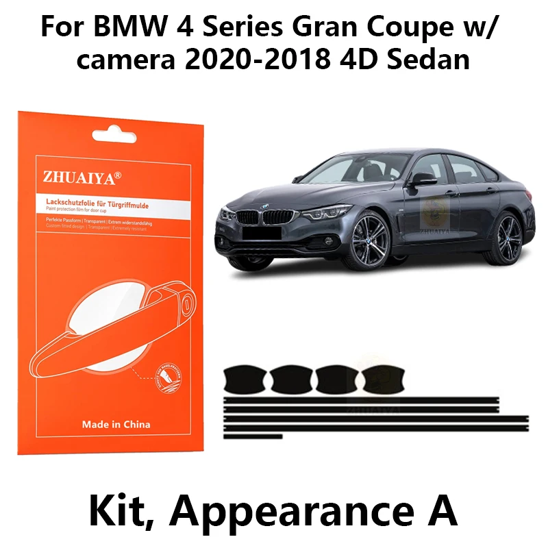 

Защитная пленка ZHUAIYA для красок дверной ручки, ТПУ PPF для BMW 4 серии Gran Coupe с камерой 2020-2018 4D Седан