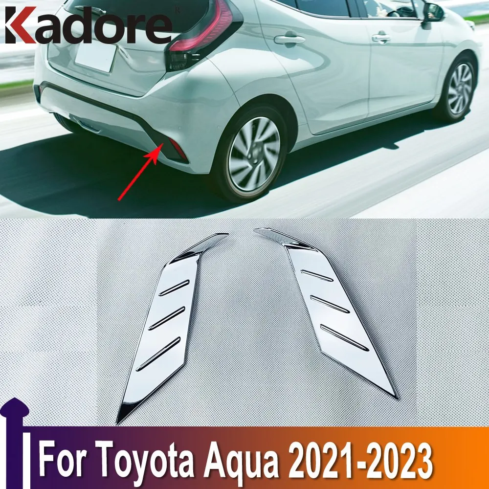

Для Toyota Aqua 2021 2022 2023, хромированная фотовспышка, наклейка, декоративная отделка, отражатель, аксессуары