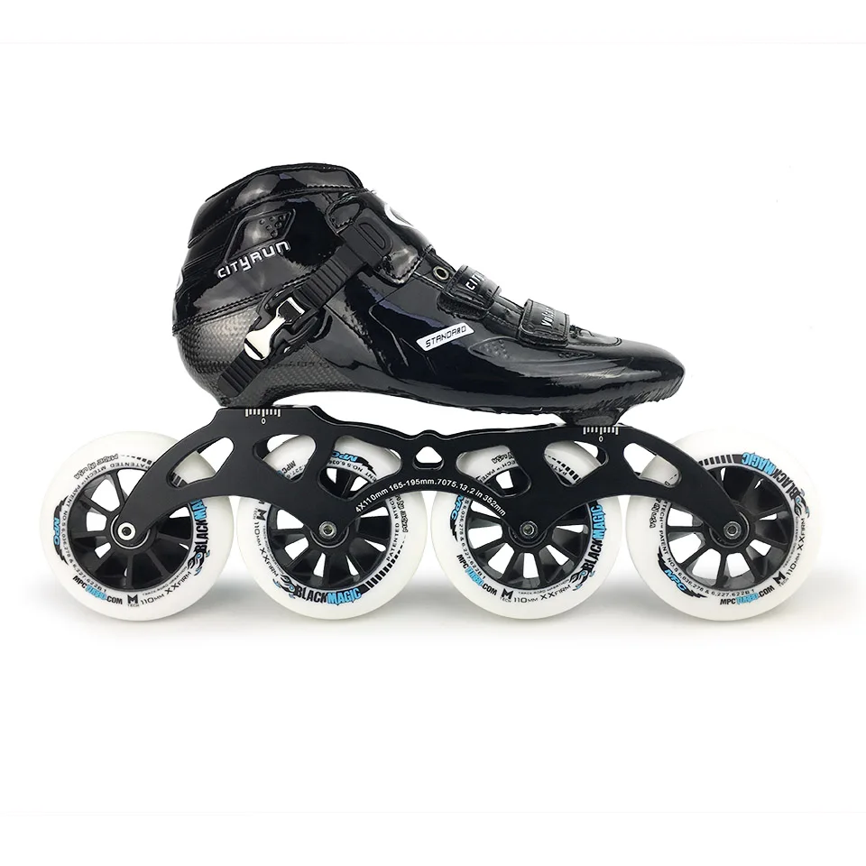 

Cityrun Professional Speed Inline Roller Skates Carbon Fiber Boots with MPC Wheels for Marathon Racing Speed Skating for Adult