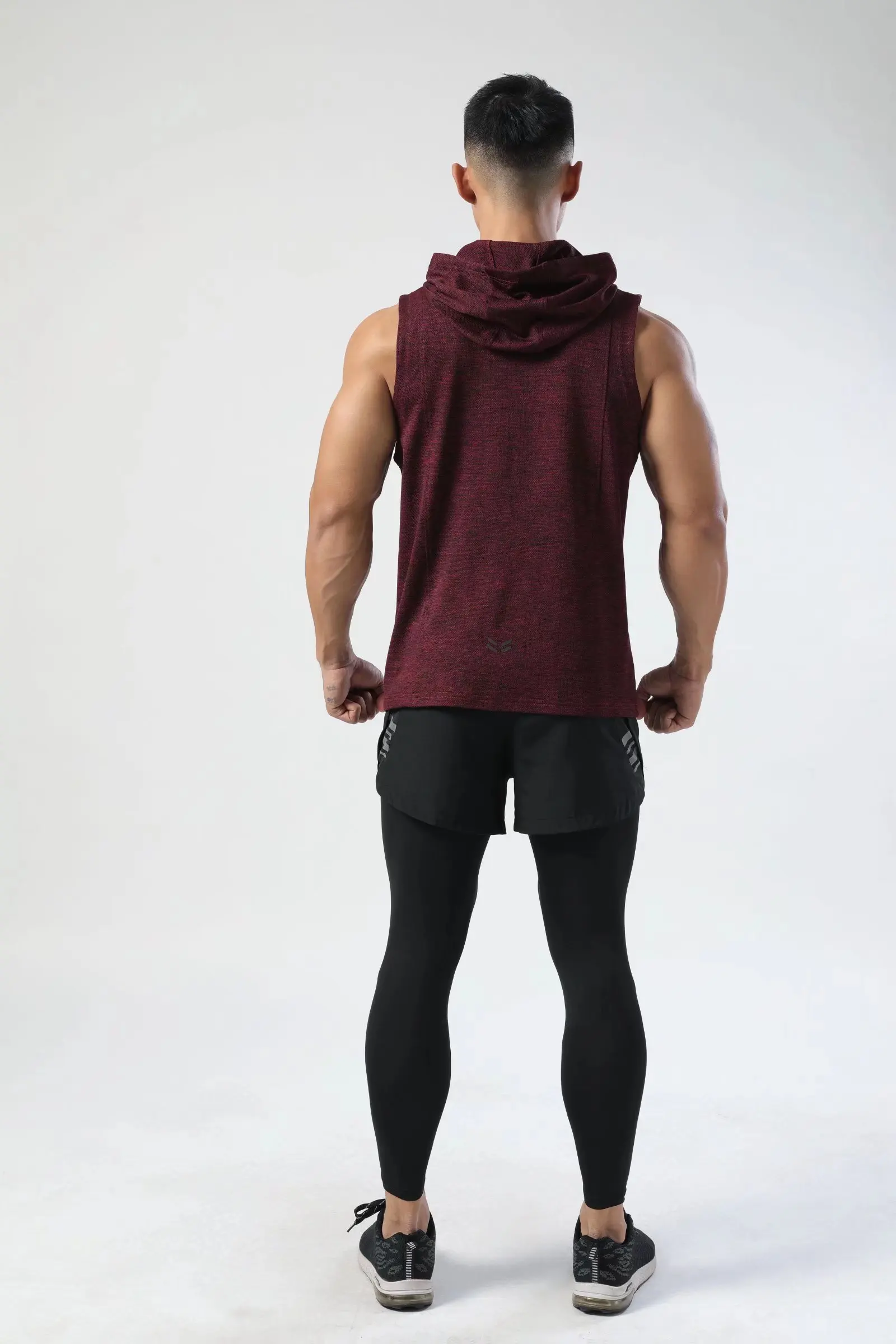 2023 New Clothing Mens Bodybuilding Hooded Tank Top Cotton Sleeveless Vest Sweatshirt Fitness Workout Sportswear Tops Male
