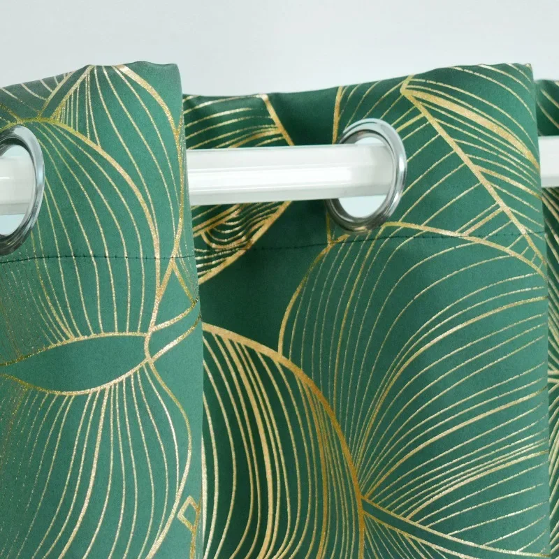 Современные шторы с горячим тиснением для гостиной столовой спальни золотая