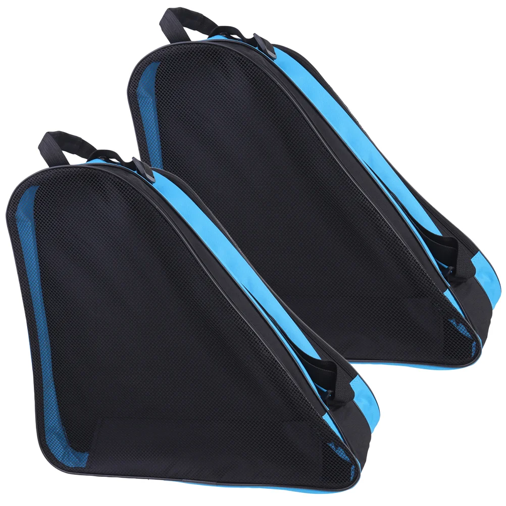 

2 Pcs Inline Backpack Roller Carrying Bag Skating Shoes Storage Skater Bags Oxford Cloth Skates Pouch Zipper Child Kids