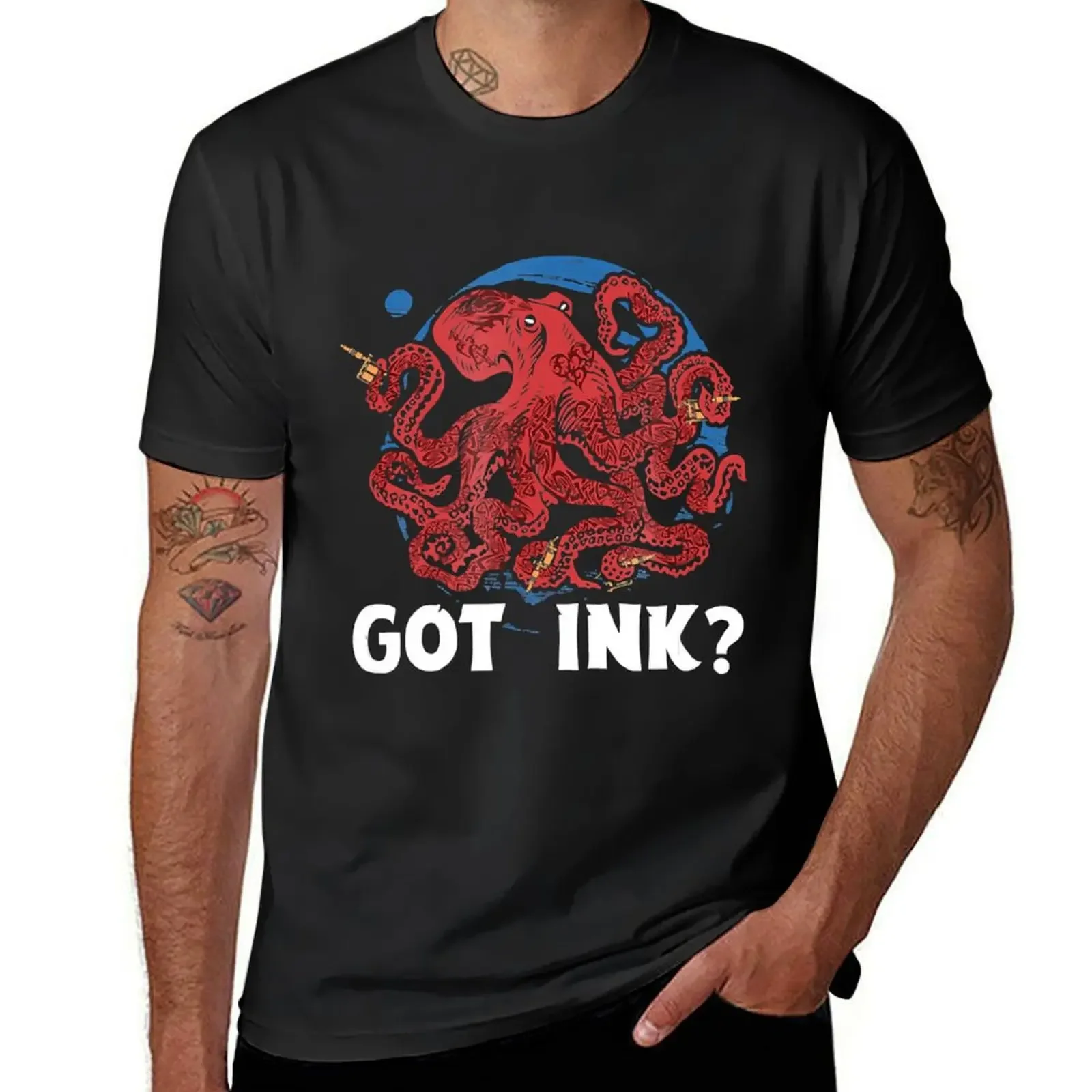 Футболка Got Ink Funny Body Art Octopus Tattoo Artist футболка с аниме-фигурками мужская одежда