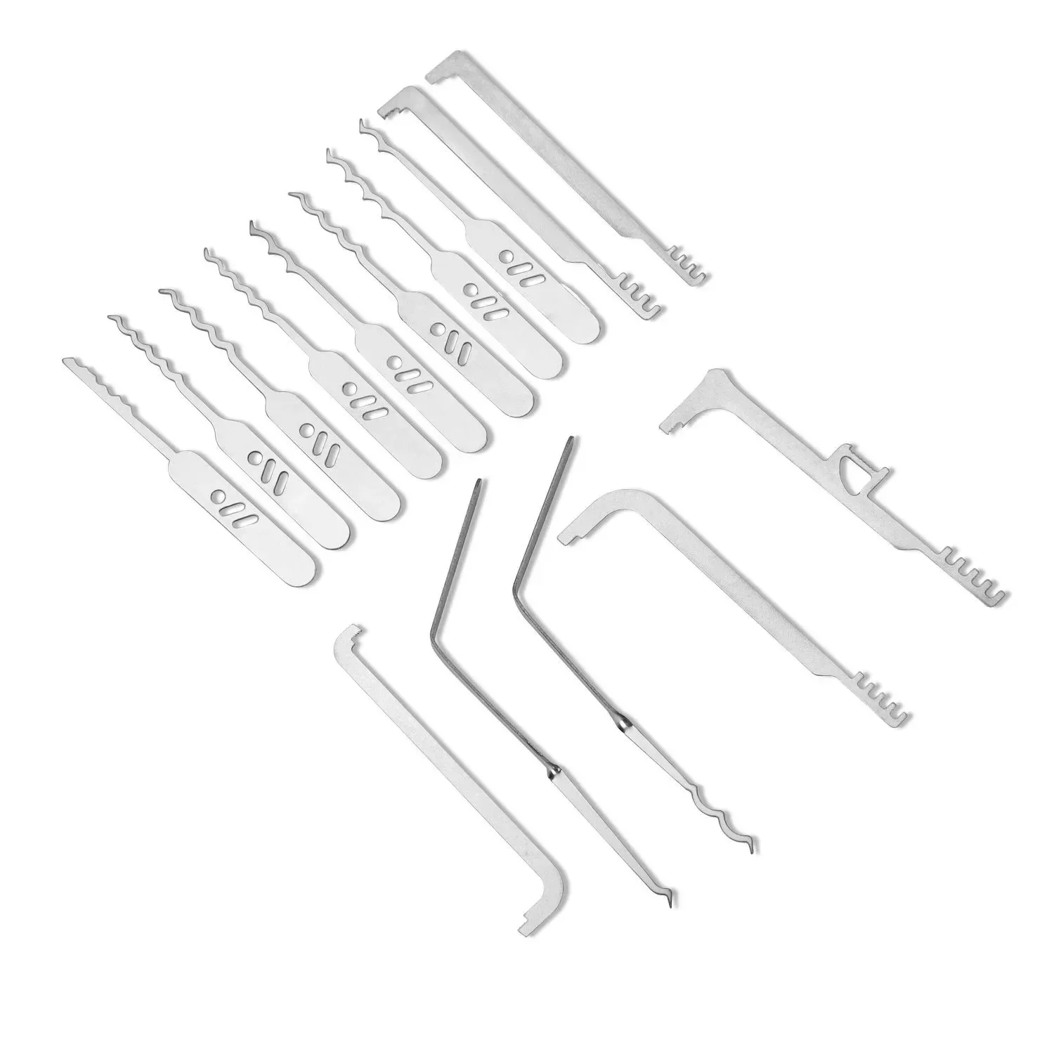 

Набор Из 15 Открывалок Для Бутылок Из Нержавеющей Стали С Ручками, Высококачественные Практичные Слесарные Инструменты