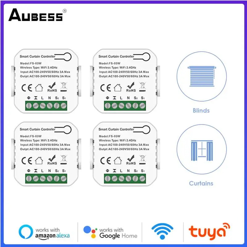 

Умный модуль переключателя для штор AUBESS Tuya с поддержкой Wi-Fi и дистанционным управлением