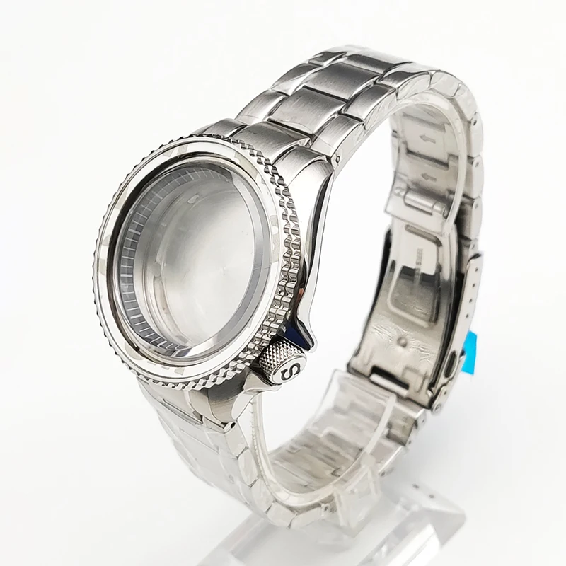 42mm Seiko SKX007 Watch Case Fits NH35 NH36 4R35 7S26 Japan Movement S Crown Sapphire Crystal Glass NH35 Watch Case Accessories