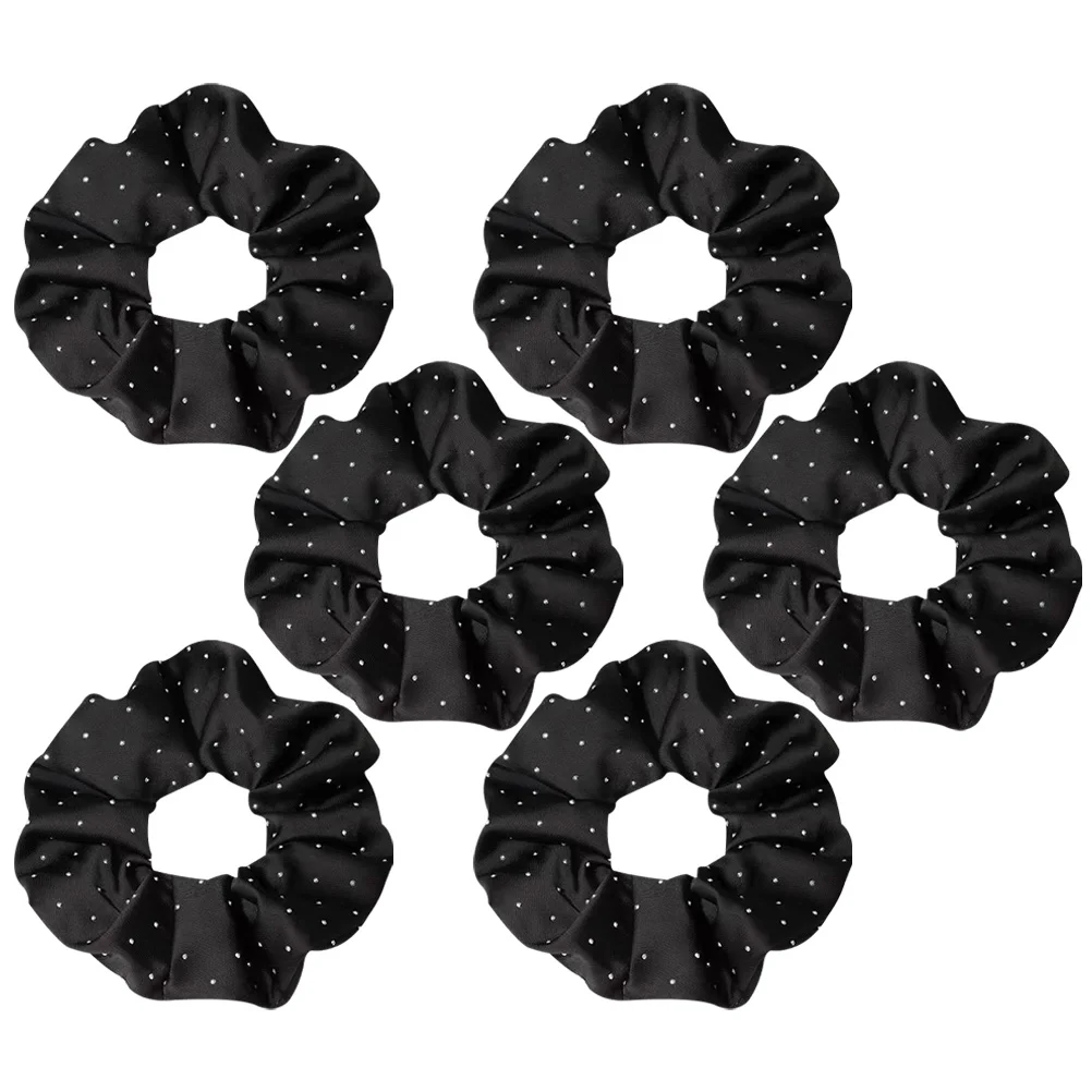 

6pcs Elastic Hair Ties Women Rhinestone Ponytail Holders Hair Scrunchies Hair Accessories
