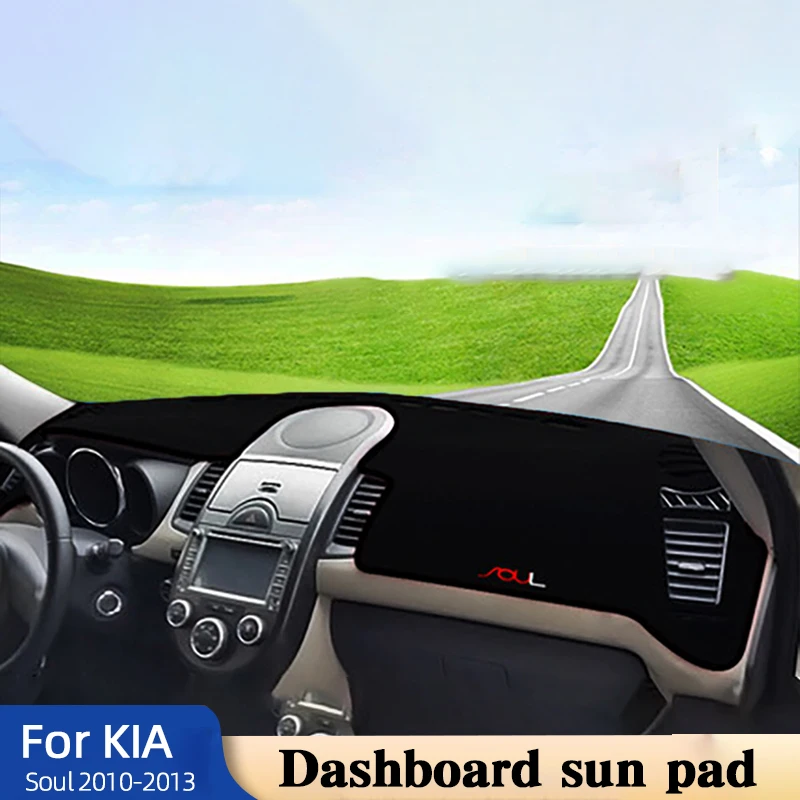 

Car Dashboard Avoid Light Sun Shade Pad For KIA Soul 2010-2013 Sunshade Cover Anti-UV Carpets Decorate Accessories 1pcs