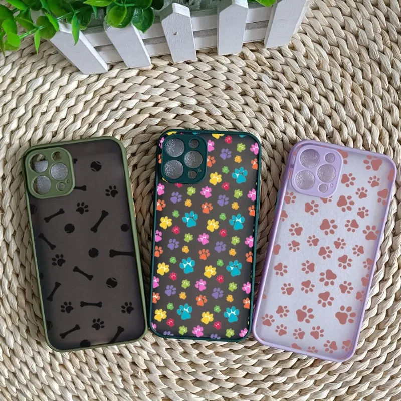 

Dog Paw Colorfu Phone Case For IPhone 14 13 12 11 Mini Pro Max XS X Max XR 8 7 Plus SE 2022 Skin Color Phone Cover