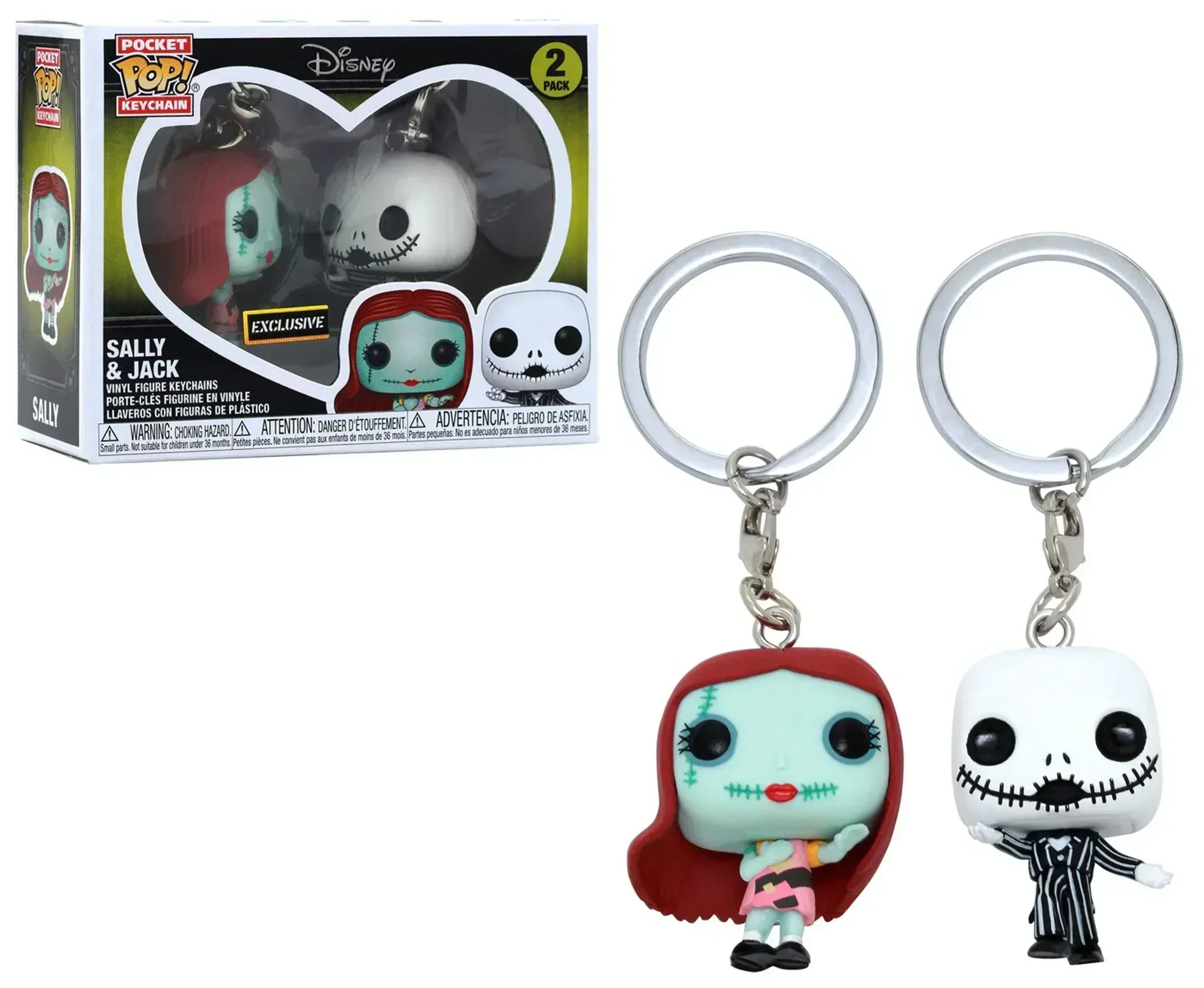 НОВАЯ виниловая фигурка Funko POP DISNEY «Кошмар перед Рождеством» Sally & Jack, карманный поп-брелок, коллекция моделей игрушек (art.: 3920d2c88fa06) - 3920d2c88fa06