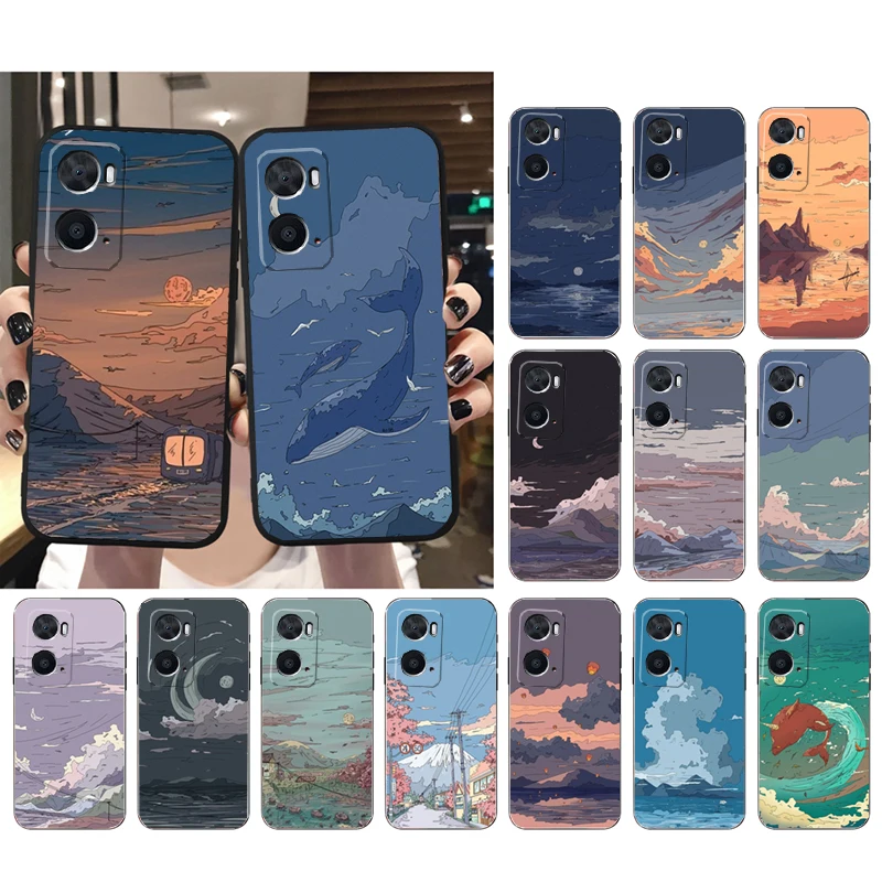 

Scenery Sky Moon Landscape Phone Case for OPPO A77 A57S A96 A91 A54 A74 A94 A73 A53 A53S A54S A15 A16 A17 A52 A72 A92 Funda