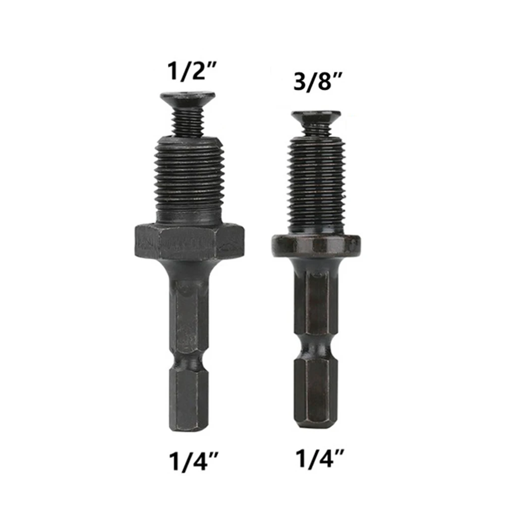 

Hex Shank Adapter Replacement Spare Steel Black Chuck Drill Drilling Bit Greater Clamping Force 1/4 To 1/2 3/8 Inch