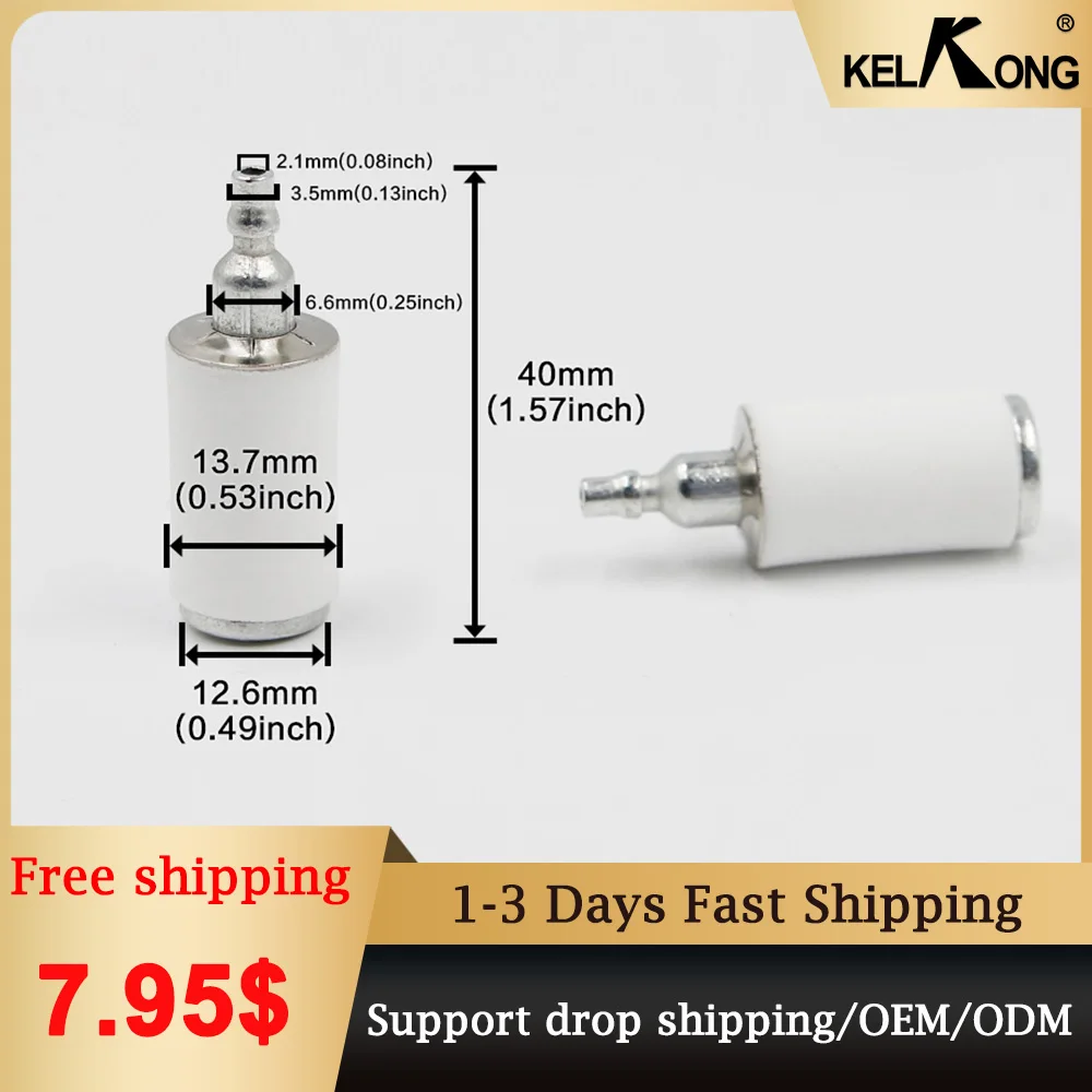 

Топливный фильтр KELKONG 10 шт. для ремесленника Weedeater 2250le P1500 P3500 Ppb330 PL25 PL200 PL500 нагнетатель цепной пилы 530095
