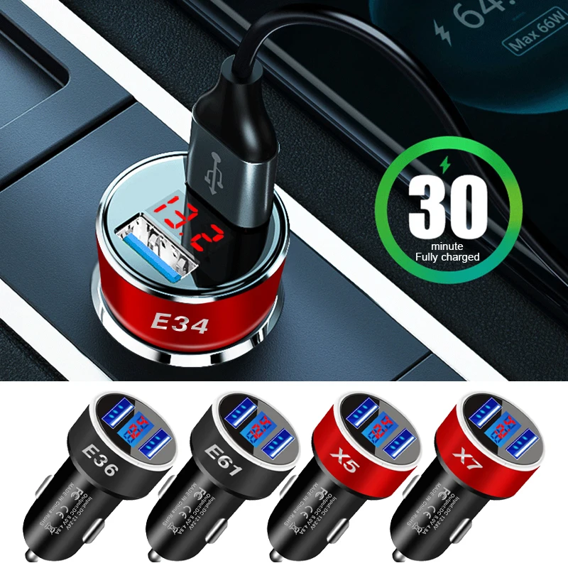 

Fast Charging Car Charger For Phone Dual USB Adapter for BMW 1 2 3 4 5 6 7 8 Series GT I4 I3 I8 IX X1 X2 X3 X4 X5 X6 X7 IX3 IX5