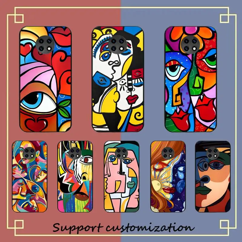 

YNDFCNB Picasso абстрактная A-Art P-живопись искусственная роспись для Redmi 5 6 7 8 9 A 5plus K20 4X S2 GO 6 K30 pro