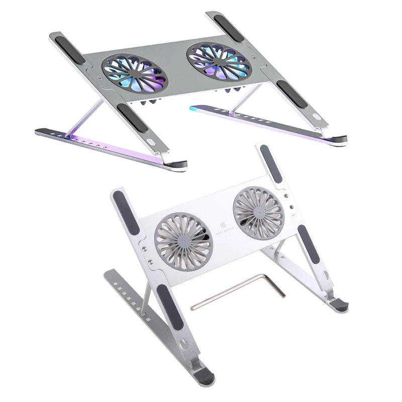 Boneruy Adjustable Laptop Cooler Fans Stand Computer Screen Riser for Notebook DropShipping Boneruy Adjustable Laptop Cooler Fans Stand Computer Screen Riser for Notebook DropShipping