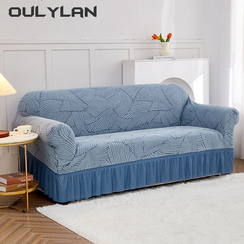 

Oulylan 2023 New Thick Cationic Skirt Sofa Cover Single Double Three-Seater Elastic All-inclusive Dustproof Sofa Cover